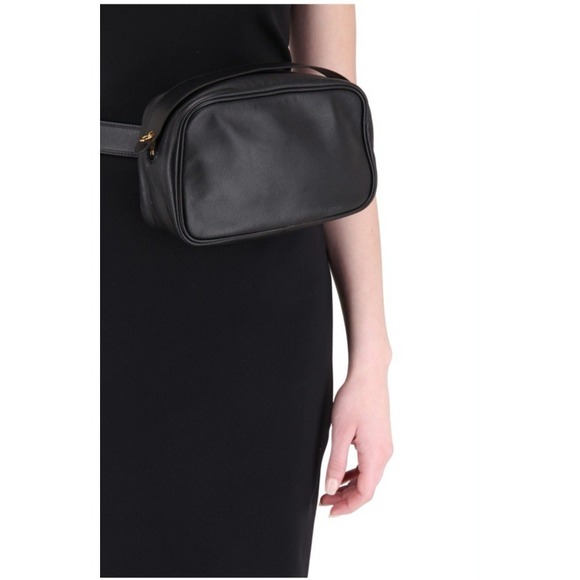 The Row Handbags - THE ROW Belt Bag Fanny Black Nylon Leather Trimmed Zipper Quiet Luxury Designer